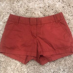 J. Crew Chino “Broken In” Shorts. Red. Size 2